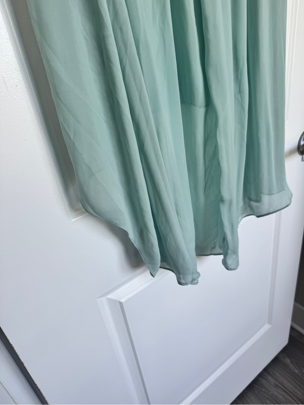 SANCTUARY Anthropologie Mint Green Seafoam Hi-Low Asymmetrical Maxi Skirt L - Picture 9 of 15